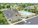 Community pool and clubhouse with ample parking at 3518 Heathcliff Ct, Westfield, IN 46074