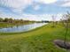 Serene community pond with fountain and fall foliage at 2298 Pine Valley Dr, Plainfield, IN 46168