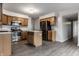 Modern kitchen featuring stainless steel appliances and an island at 19420 Golden Meadow Way, Noblesville, IN 46060