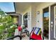 Modern townhouse front porch with seating at 1817 N New Jersey St, Indianapolis, IN 46202