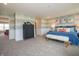 Main bedroom with blue accents and water-themed wallpaper at 236 Sam Himsel Way, Danville, IN 46122