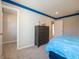 Bedroom with blue bedding and large closet at 236 Sam Himsel Way, Danville, IN 46122