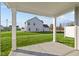 Covered patio overlooking backyard at 10549 Maidenhair Dr, Indianapolis, IN 46239