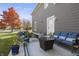 Relaxing patio with seating area and fire pit at 236 N Liberty Blvd, Mooresville, IN 46158