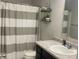 Clean bathroom with a gray and white color scheme at 3503 W 100 N, Bargersville, IN 46106