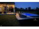 Night view of inground pool with patio furniture at 3503 W 100 N, Bargersville, IN 46106