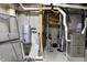 Unfinished basement area with HVAC and plumbing at 6640 Greenridge Dr, Indianapolis, IN 46278