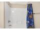 Clean basement shower with updated tile and fixtures at 6640 Greenridge Dr, Indianapolis, IN 46278