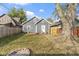 House backyard view, featuring a fenced yard and fire pit at 1141 W 31St St, Indianapolis, IN 46208