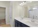 Bathroom with double vanity and walk-in shower at 7144 Rose Hill Ave, Brownsburg, IN 46112
