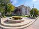 Town square fountain with courthouse and American flags in background at 245 Lar Lan Dr, Danville, IN 46122