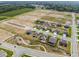 Aerial view of new homes in a residential community with a playground at 245 Lar Lan Dr, Danville, IN 46122