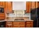 Kitchen detail with granite countertop and cooktop at 6902 Creekridge Trl, Indianapolis, IN 46256