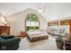 Spacious main bedroom with large windows, vaulted ceilings, and ample closet space at 6902 Creekridge Trl, Indianapolis, IN 46256