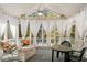 Relaxing screened porch overlooks the pool and backyard, perfect for outdoor entertaining at 6902 Creekridge Trl, Indianapolis, IN 46256