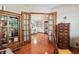 Home office with French doors opening to living room at 3784 Mansfield Dr, Brownsburg, IN 46112