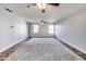 Spacious bonus room with hardwood floors and ceiling fans at 534 Austrian Way, Avon, IN 46123