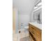 Updated bathroom with a single vanity and a shower/tub combo at 5911 N 400 W, Bargersville, IN 46106