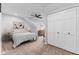 Bright bedroom with a queen-size bed and ample closet space at 5911 N 400 W, Bargersville, IN 46106