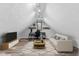 Finished attic bonus room with seating area and workspace at 5911 N 400 W, Bargersville, IN 46106