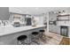 Modern kitchen with gray cabinetry and white countertops at 5911 N 400 W, Bargersville, IN 46106