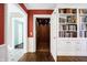 Convenient home elevator located near built-in shelving at 2505 Riverside Dr, Columbus, IN 47201