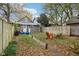 Backyard with wooden chairs and a walkway at 2028 Hoyt Ave, Indianapolis, IN 46203