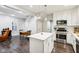 Modern kitchen with stainless steel appliances and an island at 2028 Hoyt Ave, Indianapolis, IN 46203