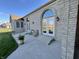 Spacious back patio with double doors leading to the backyard at 7610 Monte Carlo Way, Indianapolis, IN 46278
