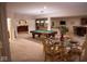 Finished basement featuring a pool table and dining area at 7610 Monte Carlo Way, Indianapolis, IN 46278