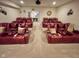 Home theater with reclining seats and large projection screen at 7610 Monte Carlo Way, Indianapolis, IN 46278