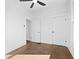 Bright bedroom with hardwood floors and spacious closets at 631 Cottage Ave, Indianapolis, IN 46203