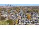 Aerial view of neighborhood near the city skyline at 631 Cottage Ave, Indianapolis, IN 46203