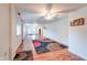 Finished basement with hardwood floors, two ceiling fans, and ample space at 104 Mohawk Ln, West Lafayette, IN 47906