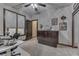 Home office features a desk, chair, and built-in storage at 1117 Sarah Ct, Greenwood, IN 46142