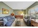 Cozy living room with two sofas and a glass coffee table at 595 Hawthorne Dr, Carmel, IN 46033