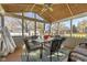 Relaxing screened porch with seating and backyard view at 595 Hawthorne Dr, Carmel, IN 46033