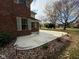 Spacious patio with decorative border and exterior lighting at 2413 Griton Ct, Shelbyville, IN 46176