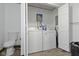 Convenient laundry room with washer, dryer, and toilet at 26735 Six Points Rd, Sheridan, IN 46069