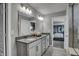 Modern bathroom with double vanity and large walk-in shower at 3628 Planck Cir, Danville, IN 46122