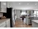 Modern kitchen with stainless steel appliances and an island at 3628 Planck Cir, Danville, IN 46122