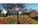 Spacious backyard with shed and colorful autumn leaves at 1160 Mt Vernon Dr, Greenwood, IN 46142