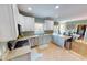 Kitchen with stainless steel appliances and light cabinets at 1160 Mt Vernon Dr, Greenwood, IN 46142