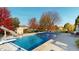 Relaxing rectangular pool with diving board, ready for summer fun at 1160 Mt Vernon Dr, Greenwood, IN 46142