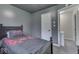 Small bedroom with a twin-size bed and gray walls at 8190 Beech Grove Rd, Martinsville, IN 46151