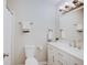 Updated bathroom with double vanity and shower at 4902 N Capitol Ave, Indianapolis, IN 46208