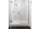 Bathroom with a frameless glass shower and white subway tile at 10771 Holliday Farms Blvd, Zionsville, IN 46077