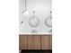 Modern bathroom with double vanity and sleek fixtures at 10771 Holliday Farms Blvd, Zionsville, IN 46077