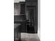 Modern kitchen with black cabinetry and SMEG refrigerator at 10771 Holliday Farms Blvd, Zionsville, IN 46077