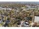 Aerial view of house and neighborhood, showing surrounding homes and landscape at 1514 E 12Th St, Indianapolis, IN 46201